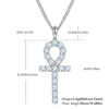Fashion cross necklace S925 silver pendant Moissanite 5.0mm D-grade 1